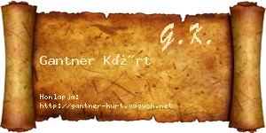 Gantner Kürt névjegykártya
